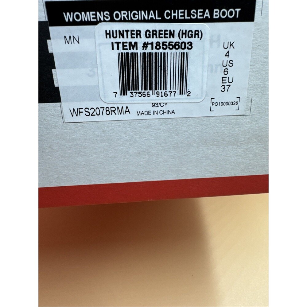 Hunter Original Chelsea Women's Waterproof Ankle Rain Boots, Green Size 6 - Picture 16 of 16